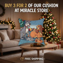 Disney Lady and Tramp Family Christmas Square Pillow Printify