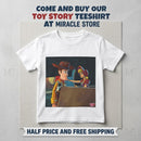Cowboy Toy Scene Toddler T‑Shirt — Nostalgic Animated Characters Print Printify
