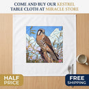Kestrel Meadow Tablecloth — Bird Illustration Square Table Cover Printify