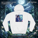 Hoodie — Dreamy Night Garden Anime Boy Illustration Printify