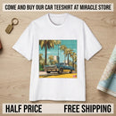 Classic Lowrider Tee — Vintage Palm Beach Sunset Car Graphic Shirt Printify