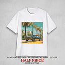 Classic Lowrider Tee — Vintage Palm Beach Sunset Car Graphic Shirt Printify