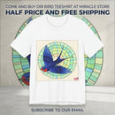 Artistic Bird T‑Shirt — Colorful Swallow & Dove Graphic Tee Miracle Store