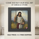 Framed Jesus the Good Shepherd Poster - Religious Wall Art for Home, Church, Easter Gifts Printify