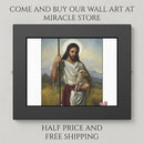 Framed Jesus the Good Shepherd Poster - Religious Wall Art for Home, Church, Easter Gifts Printify