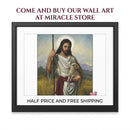 Framed Jesus the Good Shepherd Poster - Religious Wall Art for Home, Church, Easter Gifts Printify
