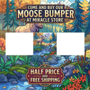 Scenic Mountain Moose Bumper Sticker Printify