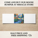 Scenic Mountain Moose Bumper Sticker Printify