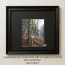 Wolf Pack Framed Poster — Woodland Nature Print for Home Decor Printify