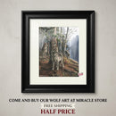 Wolf Pack Framed Poster — Woodland Nature Print for Home Decor Printify