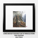 Wolf Pack Framed Poster — Woodland Nature Print for Home Decor Printify