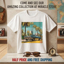 Classic Lowrider Tee — Vintage Palm Beach Sunset Car Graphic Shirt Printify