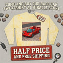 Retro Red Sports Car Crewneck Sweatshirt Printify