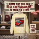 Retro Red Sports Car Crewneck Sweatshirt Printify