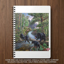 Bear Family Forest Scene A5 Wirobound Notebook - Lined Journal for Nature Lovers Printify