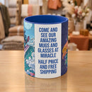 Lilo & Stitch Surfing Accent Mug — Cute Hawaiian Cartoon Coffee Cup (11oz) Printify