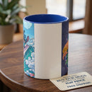 Lilo & Stitch Surfing Accent Mug — Cute Hawaiian Cartoon Coffee Cup (11oz) Printify