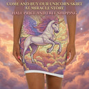 Unicorn Pegasus Pencil Skirt — Pastel Fantasy Mid‑Waist Skirt Printify