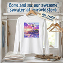 Youth Long Sleeve Tee — Colorful Lighthouse Sunset Graphic Printify