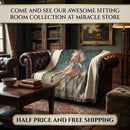 Galloping Horse Woven Blanket — Tapestry Throw for Equestrian Lovers Printify