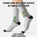 Sublimation Socks — Renaissance Ceiling Art Crew Socks (Custom Printed) Printify