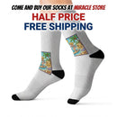 Sublimation Socks — Renaissance Ceiling Art Crew Socks (Custom Printed) Printify
