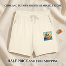 Sunset Smiley Pocket Sweatshorts — Lightweight Garment-Dyed Fleece Printify