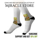 Autumn Harvest Sublimation Socks — Pumpkin & Leaves Crew Socks Printify