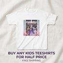Kids Fantasy Princess Tee — Purple Castle Illustration Printify