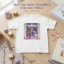 Kids Fantasy Princess Tee — Purple Castle Illustration Printify