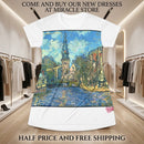Canal Cityscape T-Shirt Dress — Impressionist Amsterdam Canal Print Printify