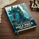 Sea Serpent Journal — Fantasy Ocean Dragon Hardback Notebook Printify