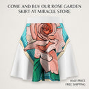 Rose Garden Skater Skirt — Floral Pink Rose AOP Skirt Printify
