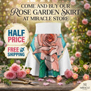 Rose Garden Skater Skirt — Floral Pink Rose AOP Skirt Printify