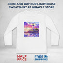 Youth Long Sleeve Tee — Colorful Lighthouse Sunset Graphic Printify