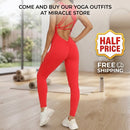 Yoga Jumpsuit V-shaped Back Design Sleeveless Fitness Running Sportswear Stretch Tights Pants For Womens Clothing